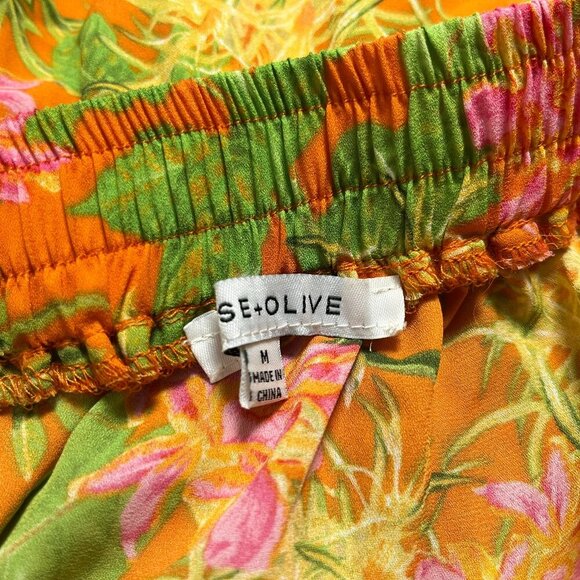 Rose + Olive Women's Colorful Lightweight Midi Skirt - Size Medium - NWT - Picture 4 of 4